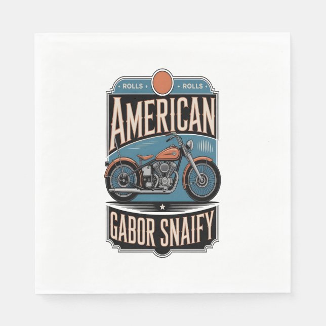 American Motorrad Vintag Serviette (Vorderseite)