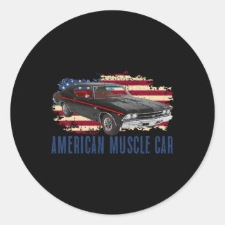 American Muscle Car Ns Runder Aufkleber