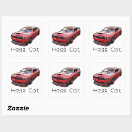 American Muscle Car Quadratischer Aufkleber