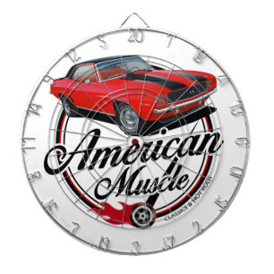 American Muscle Red Camaro Dartscheibe