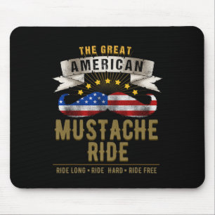 American Mustache Ride 4. Juli für Patriotic B Mousepad