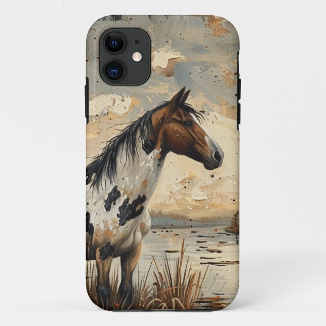 American Mustang Wild Horse Western Case-Mate iPhone Hülle (Rückseite)