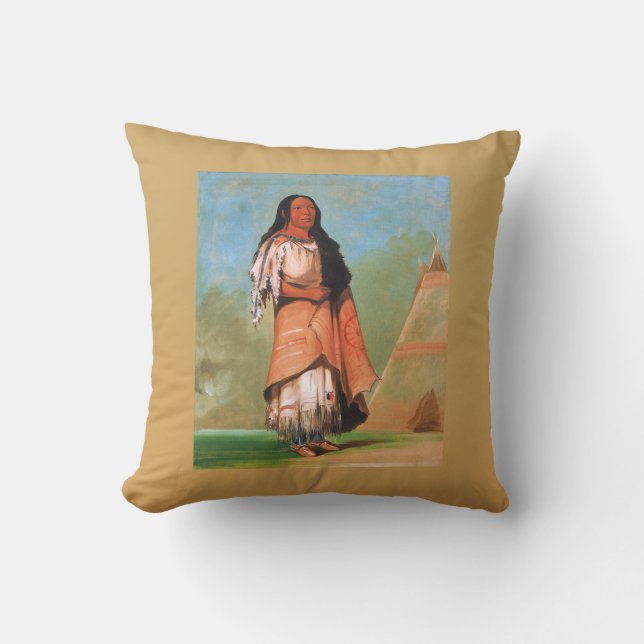 American Native Indian, Art of George Catlin Kissen (Vorderseite)