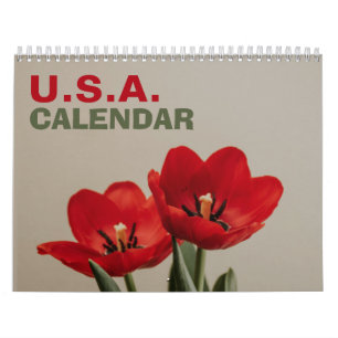 American Nature Wall Calendar with Holidays 2026 Kalender