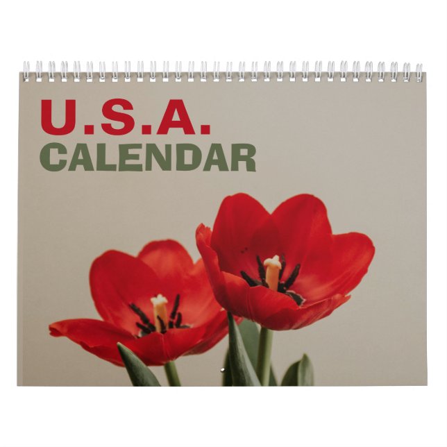 American Nature Wall Calendrier avec Vacances 2026 (Protection)