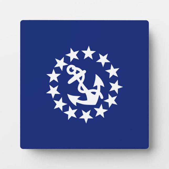 American Nautical Yacht Flag Navy Blue Decor Fotoplatte (Vorderseite)
