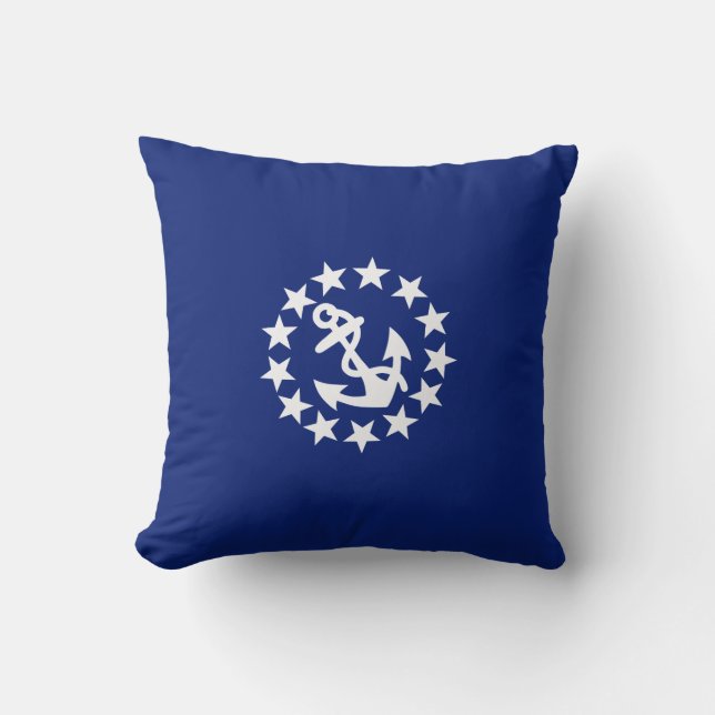 American Nautical Yacht Flag Navy Blue Decor Kissen (Vorderseite)