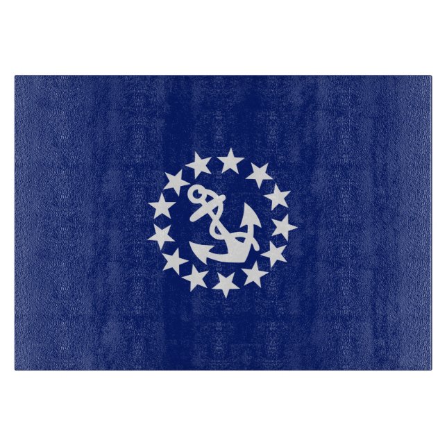 American Nautical Yacht Flag Navy Blue Decor Schneidebrett (Vorderseite)