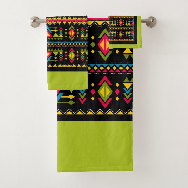 American Navajo Indian Bath Towel Set (Insitu)