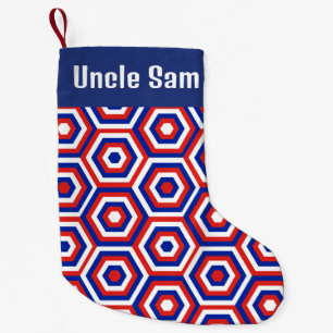 American Nested Hexagon Christmas im Juli Strumpf Kleiner Weihnachtsstrumpf