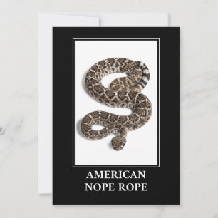 American Nope Rope - Rattlesnake Snake Danger Einladung