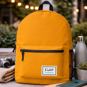 American Nostalgia Classic Simple Minimal Mustard Bedruckter Rucksack