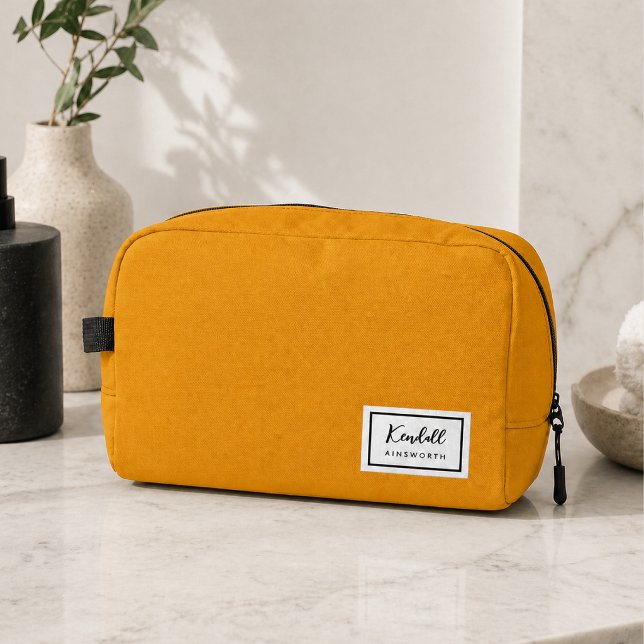 American Nostalgia Classic Simple Minimal Mustard Waschbeutel (Von Creator hochgeladen)