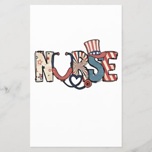 American Nurse 4. Juli Patriotic USA Flag Nurs Flyer