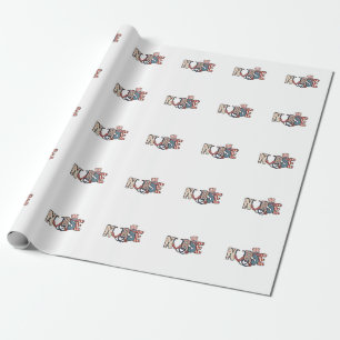 American Nurse 4. Juli Patriotic USA Flag Nurs Geschenkpapier