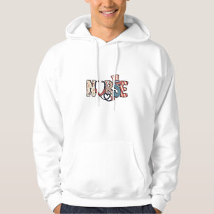 American Nurse 4. Juli Patriotic USA Flag Nurs Hoodie