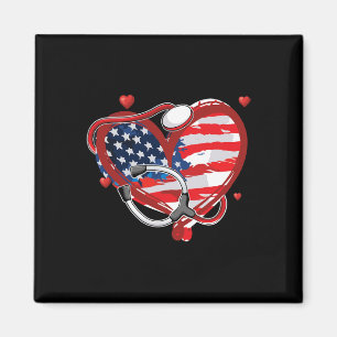 American Nurse 4. Juli Patriotic USA Flag Nurs Magnet