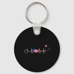American Nurse 4. Juli USA Flag Karte Patriotic Schlüsselanhänger