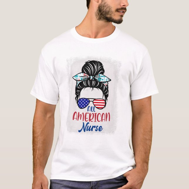 American Nurse Bleached USA T-Shirt (Vorderseite)