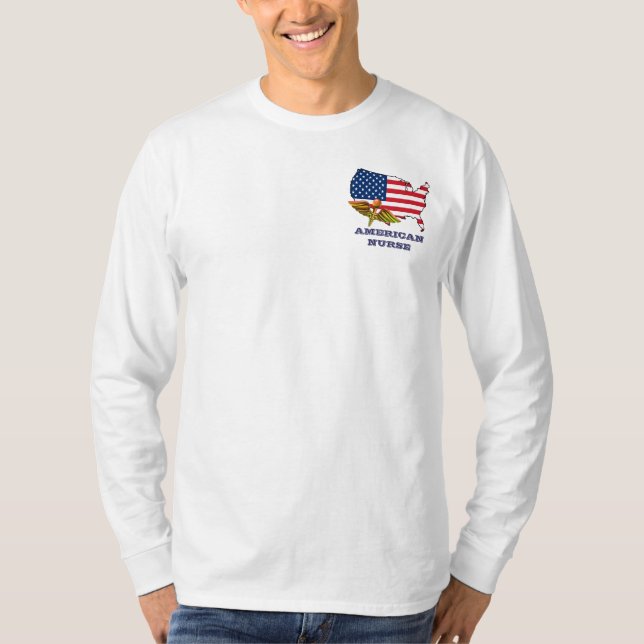 American Nurse. Patriotisch T-Shirt (Vorderseite)