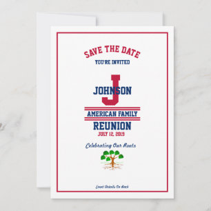 American oder Staaten Family Wiedersehen Red White Save The Date