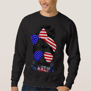 American Oma Messy Bun Matching Family Sweatshirt