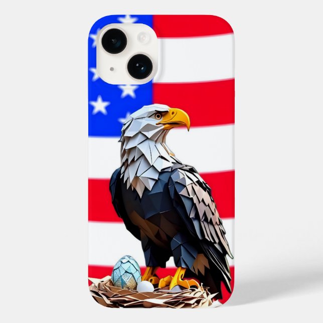 American Origami Eagle  Case-Mate iPhone 14 Hülle (Rückseite)