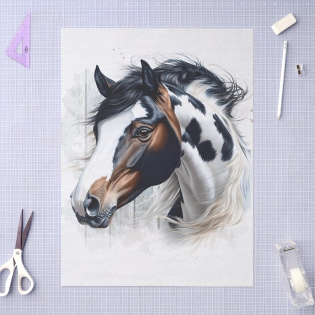 American Paint Horse Decoupage Seidenpapier (Basteln)