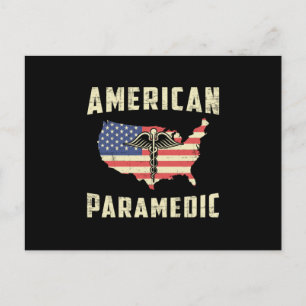 American Paramedic Ambulance EMS EMT Nurse Funny Postkarte
