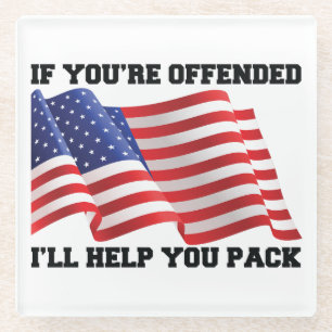 American patriot glasuntersetzer