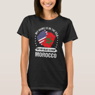 American Patriot Marokko Flag American Marokko Rom T-Shirt