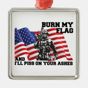 American Patriot Ornament Aus Metall