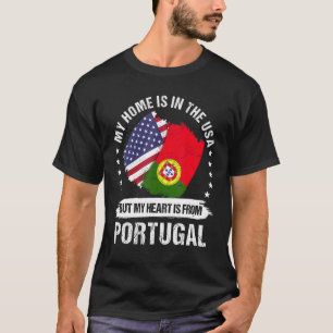 American Patriot Portugal Flag American Portugiesi T-Shirt