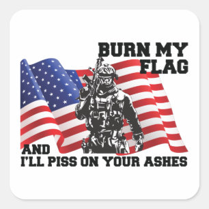 American Patriot Quadratischer Aufkleber