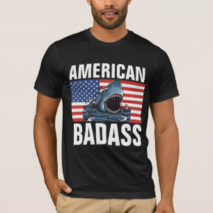 AMERICAN PATRIOT SHARK T - SHIRT