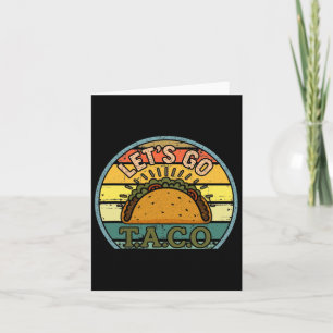 American Patriot T-Shirt Funny Let's Go Taco Women Karte