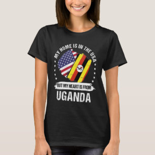 American Patriot Uganda Flag American Ugandan Root T-Shirt