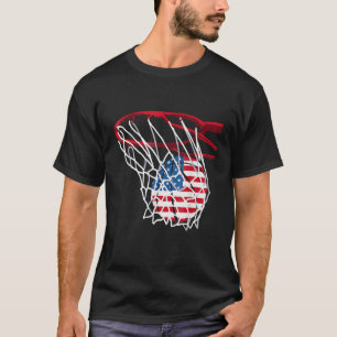 American Patriotic Basketball 4. Juli US-Flagge T-Shirt