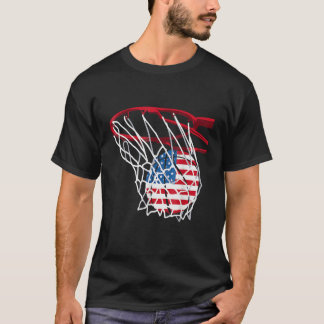 American Patriotic Basketball 4. Juli US-Flagge T-Shirt