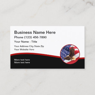 American Patriotic Business Profile Business Cards Visitenkarte