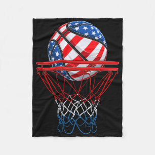 American Patriotic Bysketbyll 4. Juli US-Flagge Fleecedecke