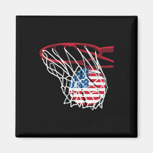 American Patriotic Bysketbyll 4. Juli US-Flagge Magnet
