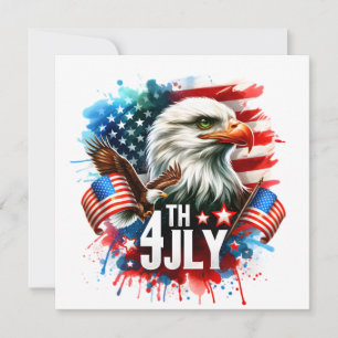 American Patriotic Eagle Sublimation-61905 Feiertagskarte