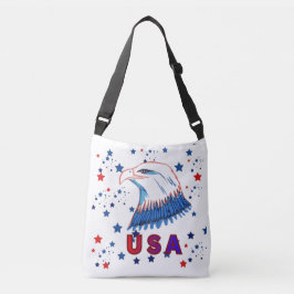 American patriotic eagle tragetaschen mit langen trägern