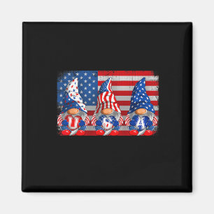 American Patriotic Gnomes Usa Independence Day 4. Magnet