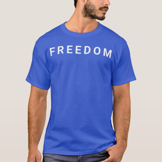 American Patriotic Minimal Design Freedom T-Shirt (Vorderseite)