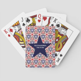 American Patriotic Red White Blue Star Muster Spielkarten