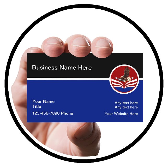 American Patriotic Theme Business Cards Visitenkarte (Von Creator hochgeladen)
