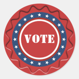 American Patriotic Vote Sign Red Wax Siegel Runder Aufkleber