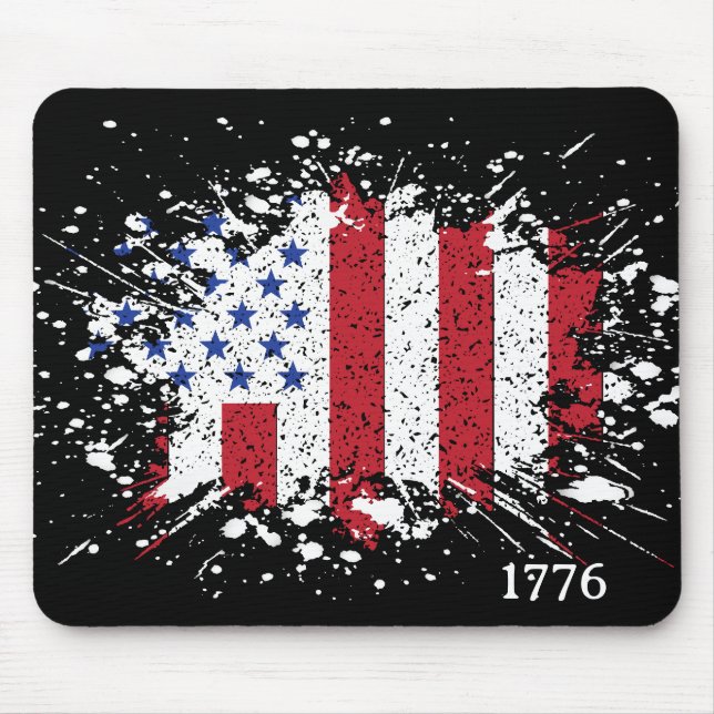 American Peace Flag 1776 American Staat National m Mousepad (Vorne)